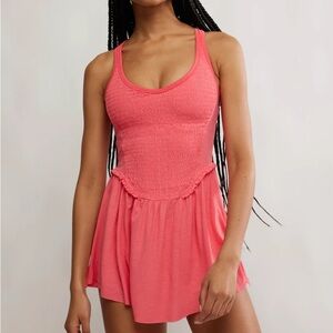 Free People Smockin Hot Dress Electric Peony